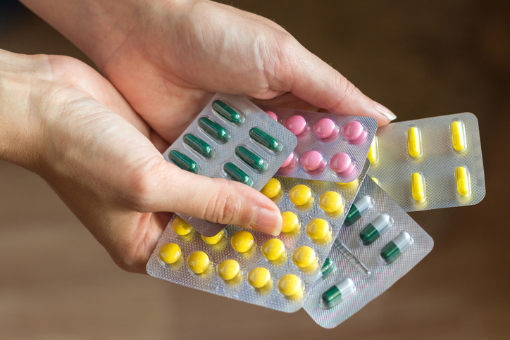 Weekly News Summary Someone holding packets of medication to symbolise antidepressants