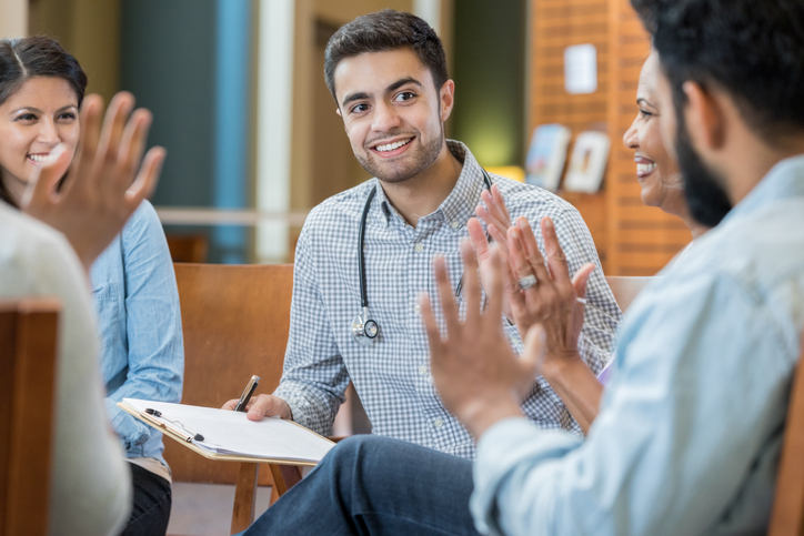 A medical student in a PBL session